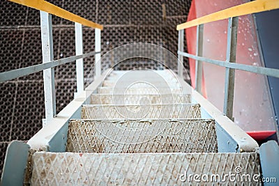 Example of chemical plant steampunk retro style interior part with copyspace. Abstract image of industrial textured Stock Photo