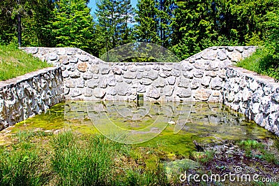 Small dry dam Stock Photo