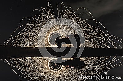 Example of long exposure photography Stock Photo