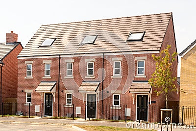 New build homes in a housing estate development. UK Editorial Stock Photo