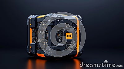 An example of quantum computing being demonstrated with quantum processors, quantum cryptography, or quantum simulations Stock Photo