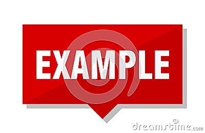 Example red tag Vector Illustration