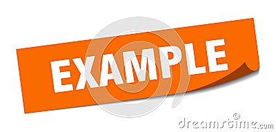 example sticker. Vector Illustration