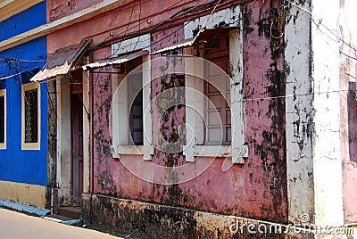 An example of the typical arcitecture in Panaji Stock Photo