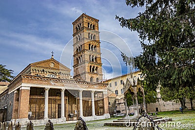 the Exarchic Monastery of Saint Mary in Grottaferrata Stock Photo