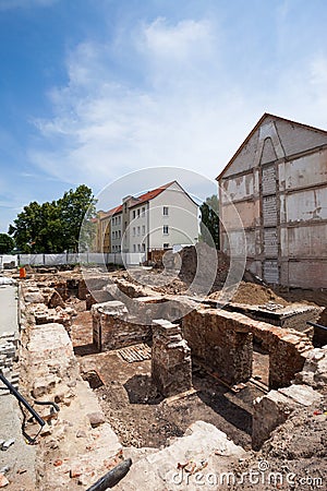 Excavations, Frankfurt (Oder) Stock Photo