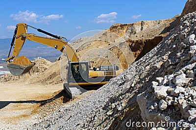 Excavator crawler digger Stock Photo