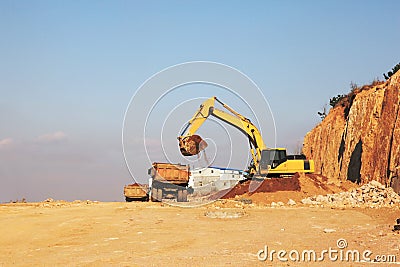 Excavator grab Stock Photo