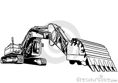 Excavator illustration Vector Illustration