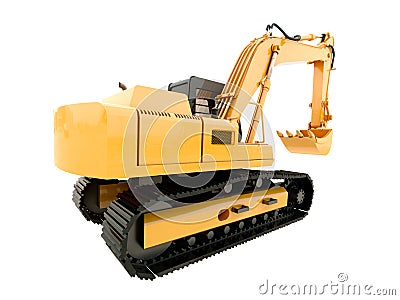 Excavator isolated Stock Photo