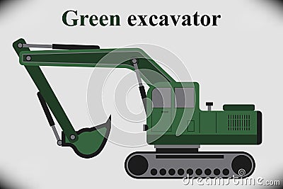 Excavator Vector Illustration