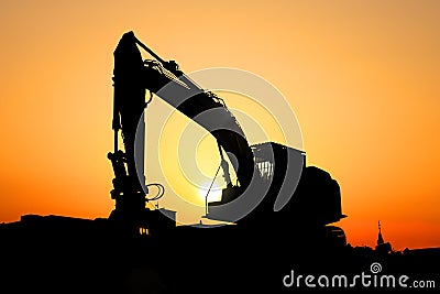 Excavator machine Stock Photo