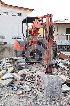 Excavator mini Stock Photo