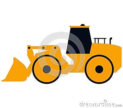 Excavator shown Stock Photo