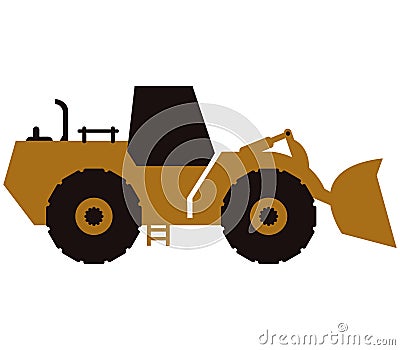 Excavator shown Stock Photo