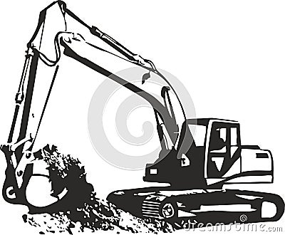 Excavator Vector Illustration