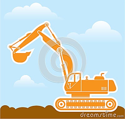 Excavator Vector Vector Illustration