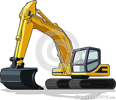 Excavator Vector Illustration