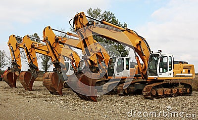 Excavators Stock Photo