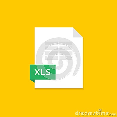 Excel file format flat vector design illustration Vector Illustration