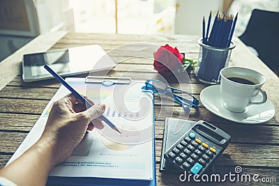 Excel graph with Spreadsheet Document showing Information Financial Startup Concept. Financial Planning making Accounting Database Stock Photo