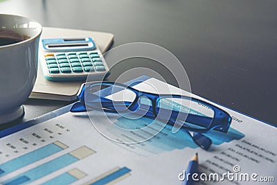 Excel graph with Spreadsheet Document showing Information Financial Startup Concept. Financial Planning making Accounting Database Stock Photo