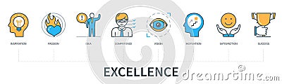 Excellence concept vector infographics Vector Illustration