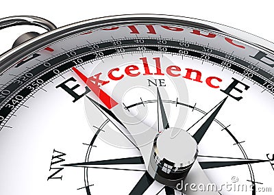 Excellence conceptual compass Stock Photo