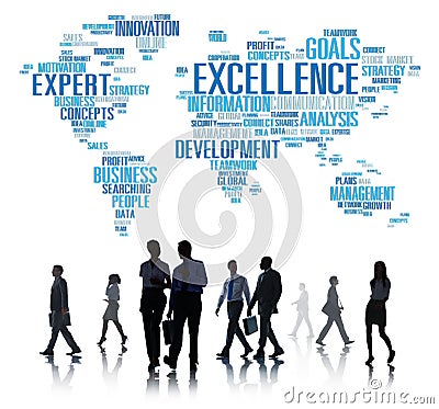 Excellence Expertise Perfection Global Growth Concept Stock Photo