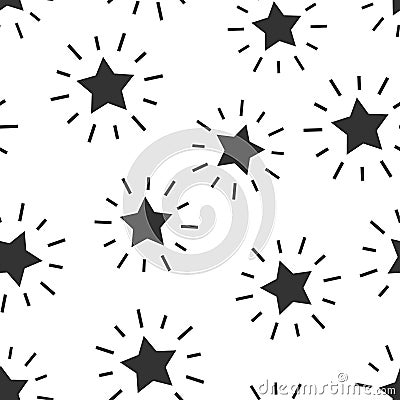 Excellence icon seamless pattern background. Star ribbon vector illustration on white isolated background. Award medal business Vector Illustration