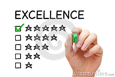 Excellence Rating Concept Stock Photo