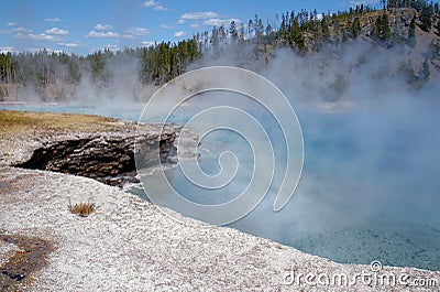 Excelsior Geyser Mist Stock Photo