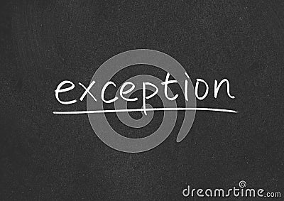 Exception Stock Photo