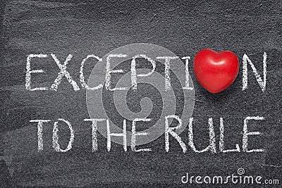 Exception to the rule heart Stock Photo