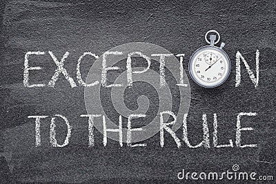 Exception to the rule watch Stock Photo