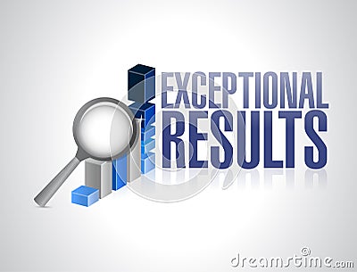 Exceptional business results graph illustration Cartoon Illustration