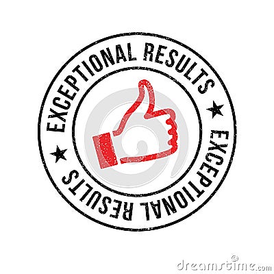 Exceptional Results rubber stamp Stock Photo