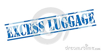 Excess luggage blue stamp Stock Photo