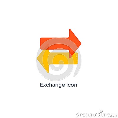 Exchange arrow icon, reverse swap vector switch flip. Exchange data symbol icon Vector Illustration