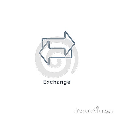 Exchange arrow icon, reverse swap vector switch flip. Exchange data symbol icon Vector Illustration