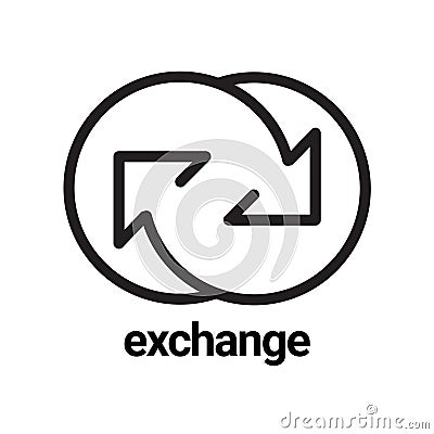 Exchange arrow icon. Symbol or emblem. vector illustration Vector Illustration