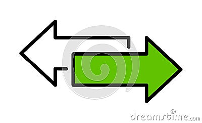 Exchange arrow transfer icon Vector Illustration