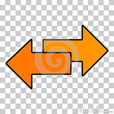 Exchange arrow transfer icon,swap web button design, move symbol vector illustration Vector Illustration