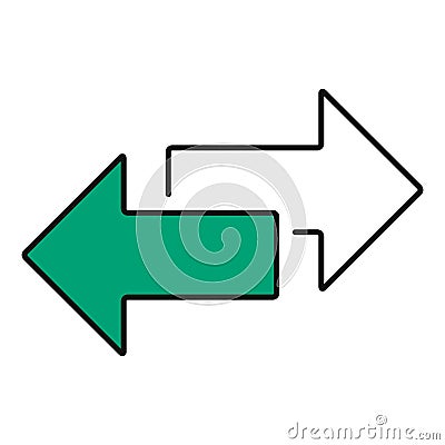 Exchange arrow transfer icon,swap web button design, move symbol vector illustration Vector Illustration