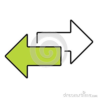 Exchange arrow transfer icon,swap web button design, move symbol vector illustration Vector Illustration