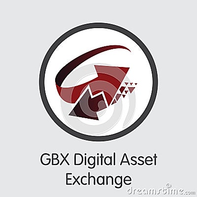 Exchange - Gbx Digital Asset Exchange Copy. The Crypto Coins or Vector Illustration