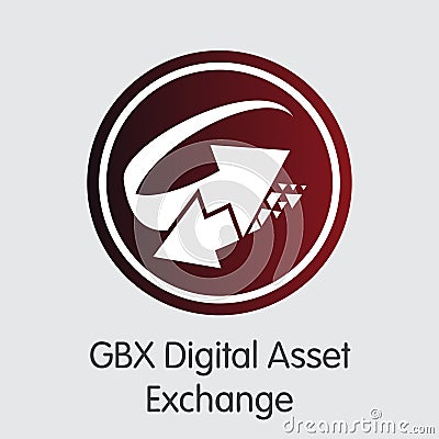 Exchange - Gbx Digital Asset Exchange Copy 2. The Crypto Coins o Vector Illustration