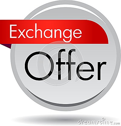 Exchange offer button Vector Illustration