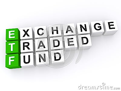 Exchange traded fund Stock Photo