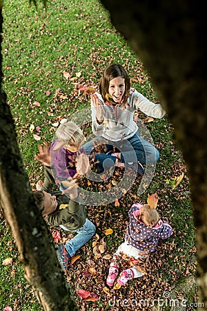 Excited enthusiastic young mother Stock Photo